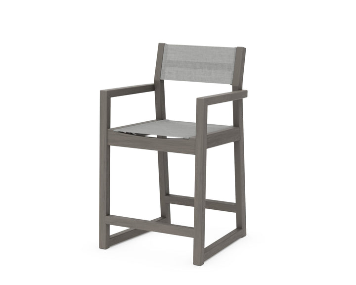 POLYWOOD® EDGE Sling Counter Arm Chair