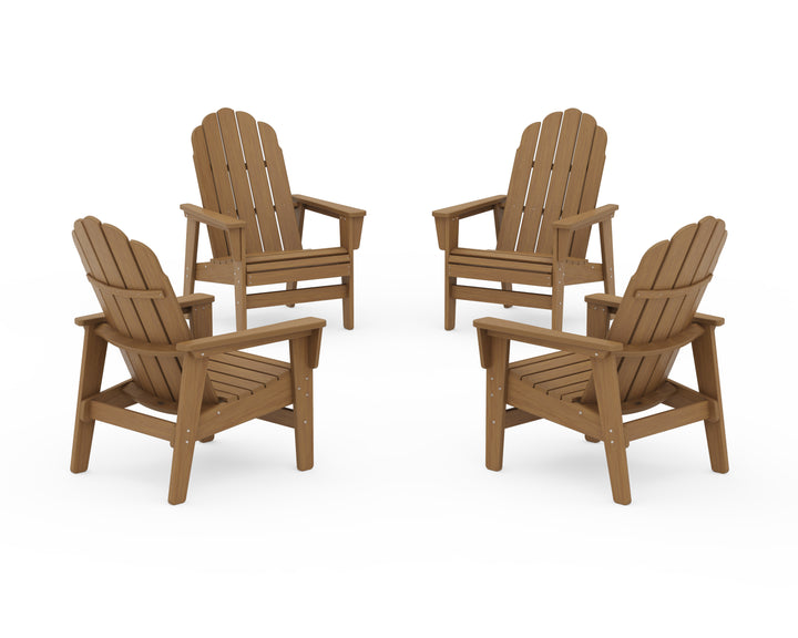 POLYWOOD® 4-Piece Vineyard Grand Upright Adirondack Chair Conversation Set
