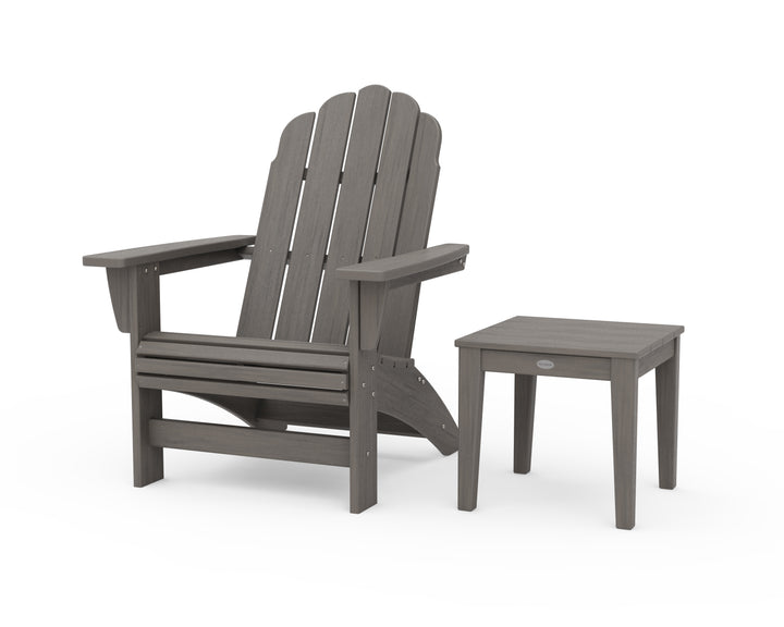 POLYWOOD® Vineyard Grand Adirondack Chair with Side Table