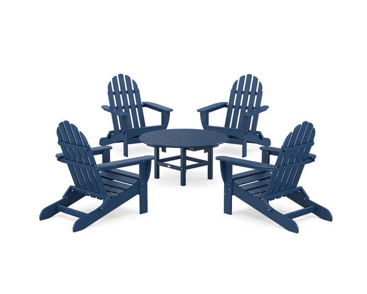 POLYWOOD® Classic Folding Adirondack 5-Piece Conversation Group