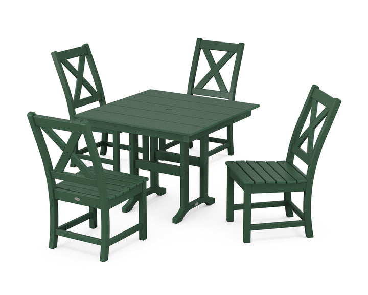 POLYWOOD® Braxton Side Chair 5-Piece Farmhouse Dining Set