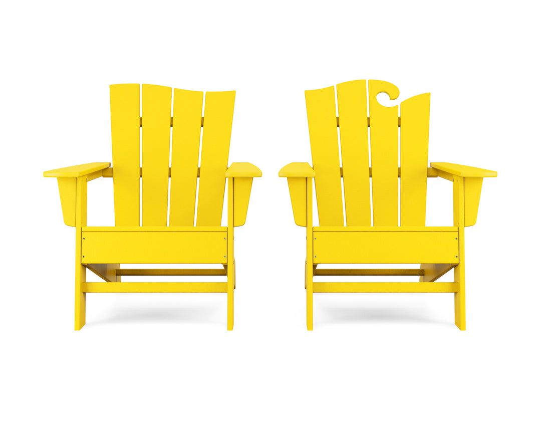 POLYWOOD® Wave 2-Piece Adirondack Set with The Wave Chair Left