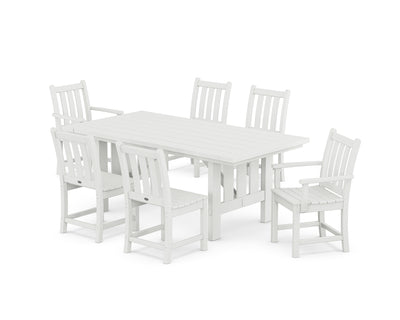 Traditional Garden 7-Piece Dining Set with Mission Table