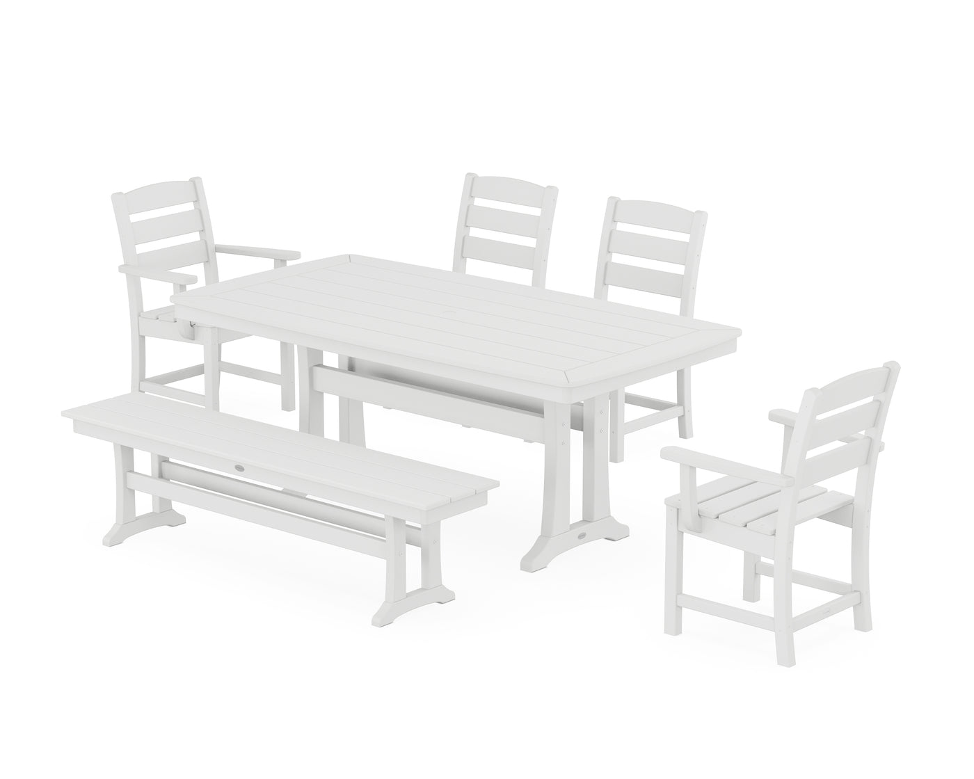 Lakeside 6-Piece Dining Set with Trestle Legs