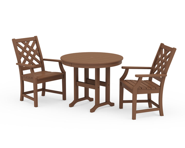 POLYWOOD® Wovendale 3-Piece Farmhouse Dining Set