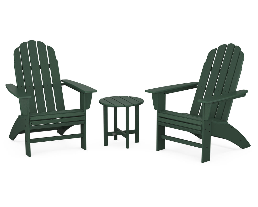 POLYWOOD® Vineyard 3-Piece Curveback Adirondack Set
