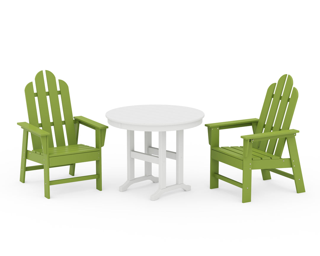 POLYWOOD® Long Island 3-Piece Round Dining Set