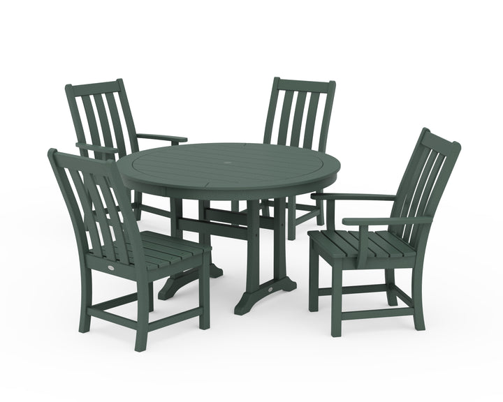 POLYWOOD® Vineyard 5-Piece Nautical Trestle Dining Set