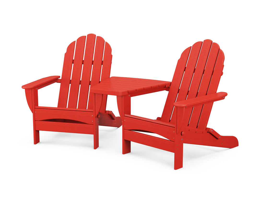 POLYWOOD® Classic Oversized Adirondacks with Angled Connecting Table
