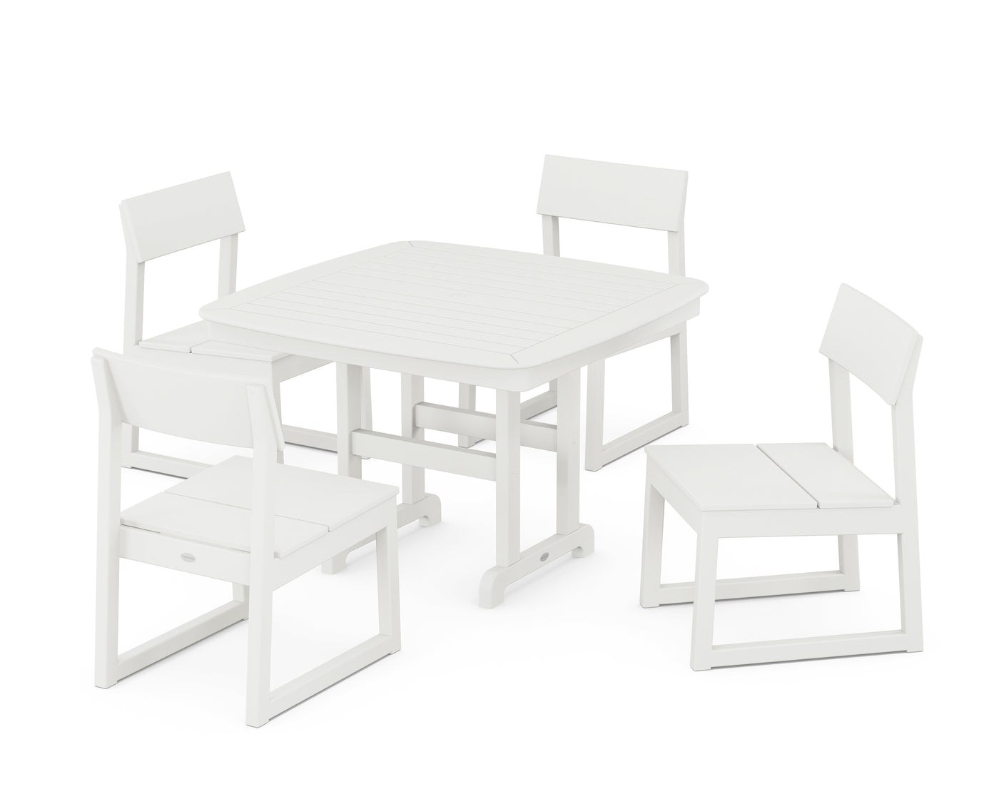 EDGE Side Chair 5-Piece Dining Set with Trestle Legs