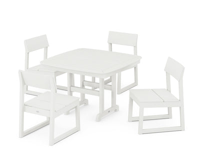 EDGE Side Chair 5-Piece Dining Set with Trestle Legs