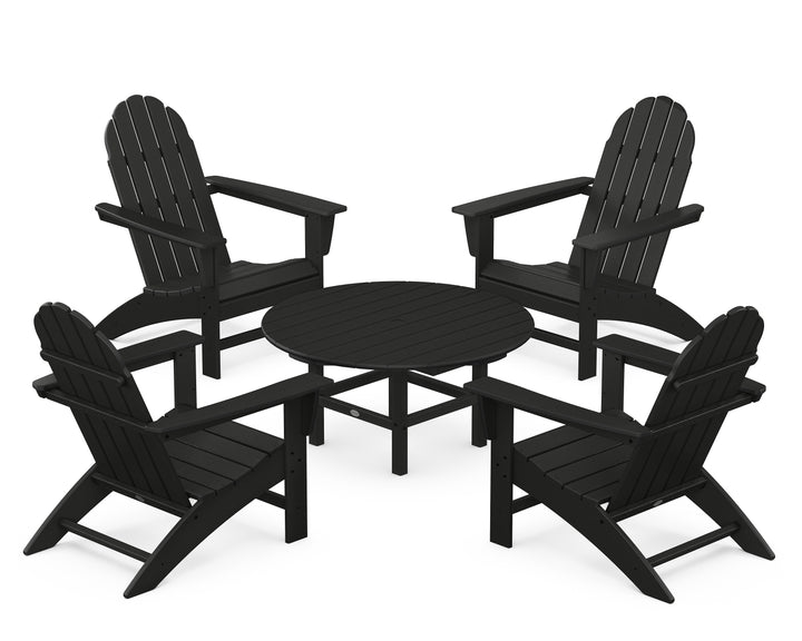 POLYWOOD® Vineyard 5-Piece Adirondack Chair Conversation Set