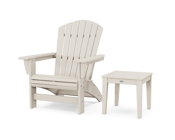 POLYWOOD® Nautical Grand Adirondack Chair with Side Table