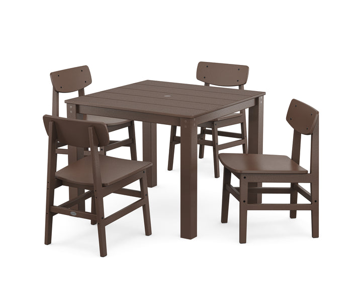 POLYWOOD® Modern Studio Urban Chair 5-Piece Parsons Dining Set