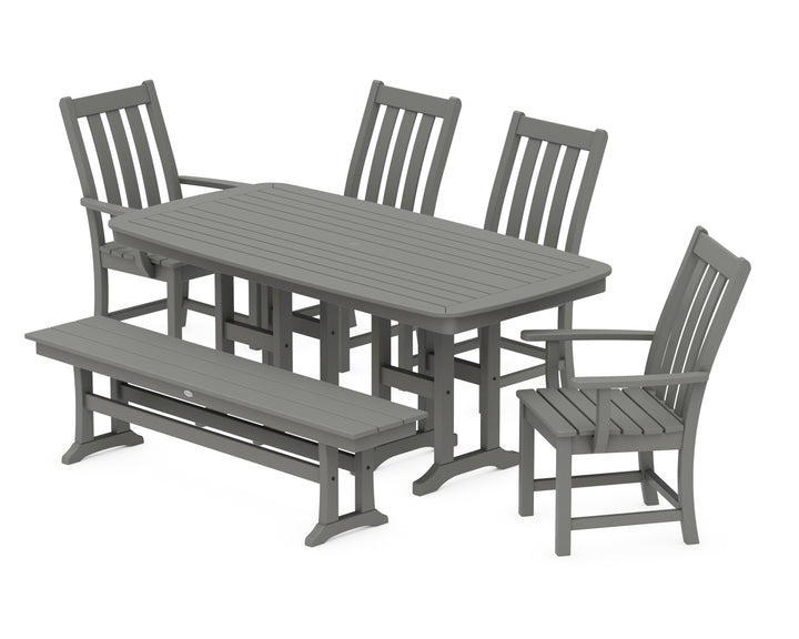 POLYWOOD® Vineyard 6-Piece Dining Set with Bench