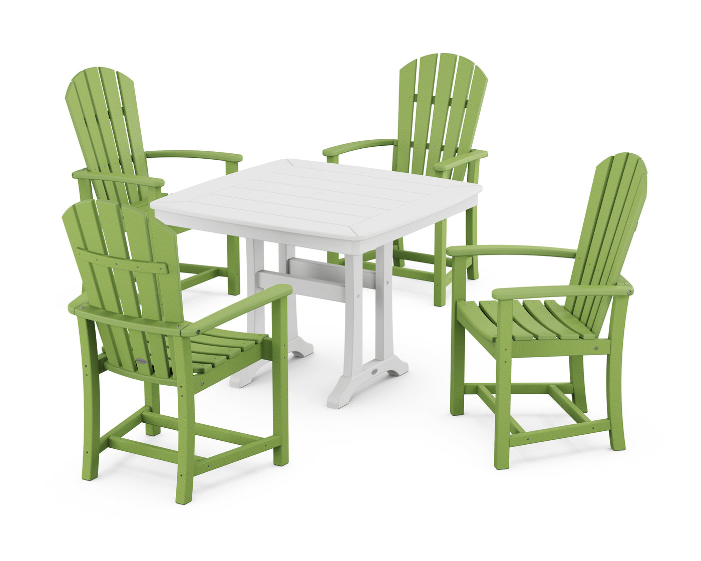 Palm Coast 5-Piece Dining Set with Trestle Legs