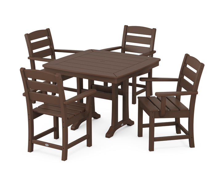 POLYWOOD® Lakeside 5-Piece Dining Set with Trestle Legs