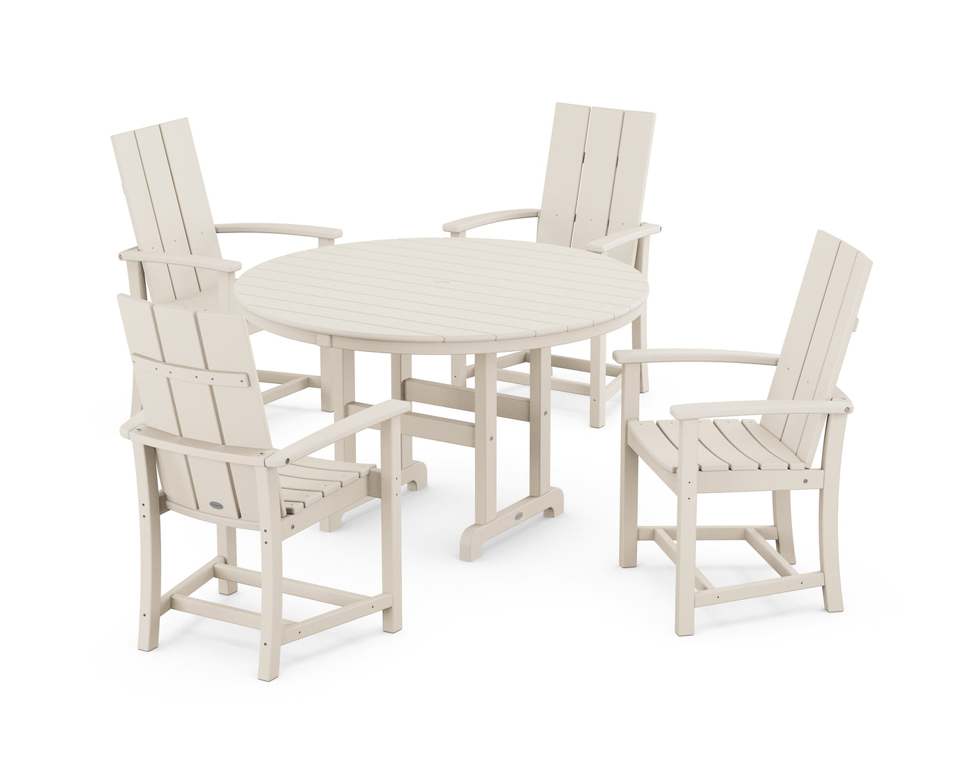 Modern Adirondack 5-Piece Round Farmhouse Dining Set