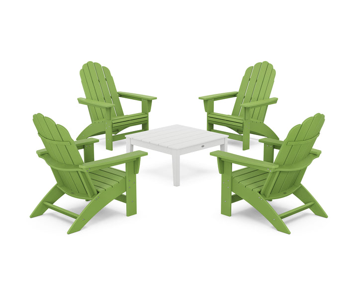 POLYWOOD® 5-Piece Vineyard Grand Adirondack Chair Conversation Group