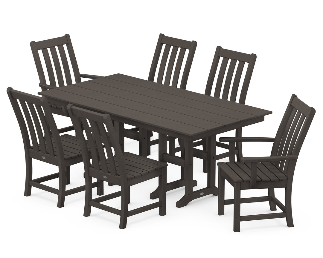 POLYWOOD® Vineyard 7-Piece Farmhouse Dining Set