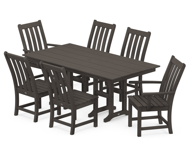 POLYWOOD® Vineyard 7-Piece Farmhouse Dining Set