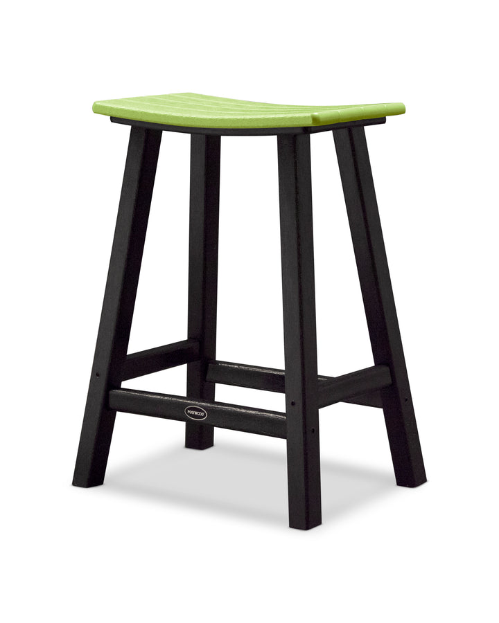 POLYWOOD® Contempo 24" Saddle Counter Stool