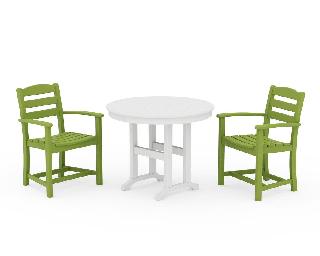POLYWOOD® La Casa Café 3-Piece Round Dining Set