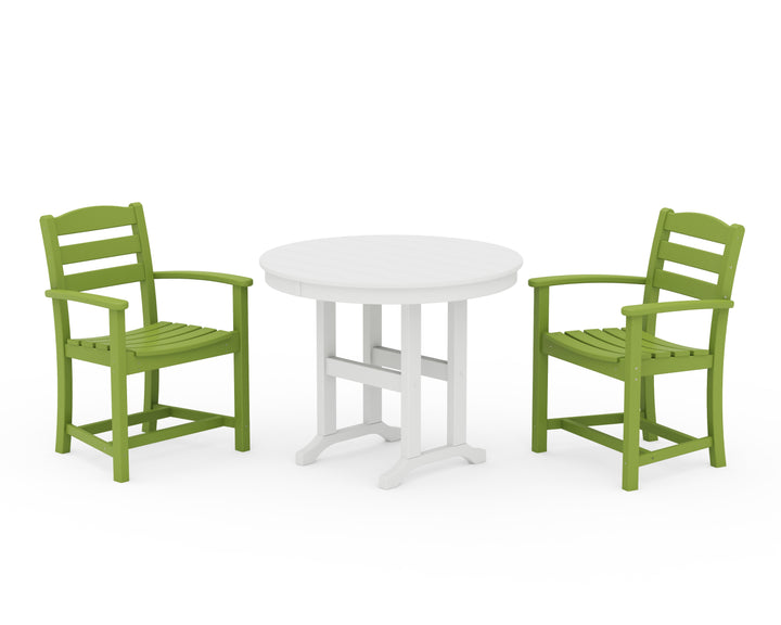 POLYWOOD® La Casa Café 3-Piece Round Dining Set