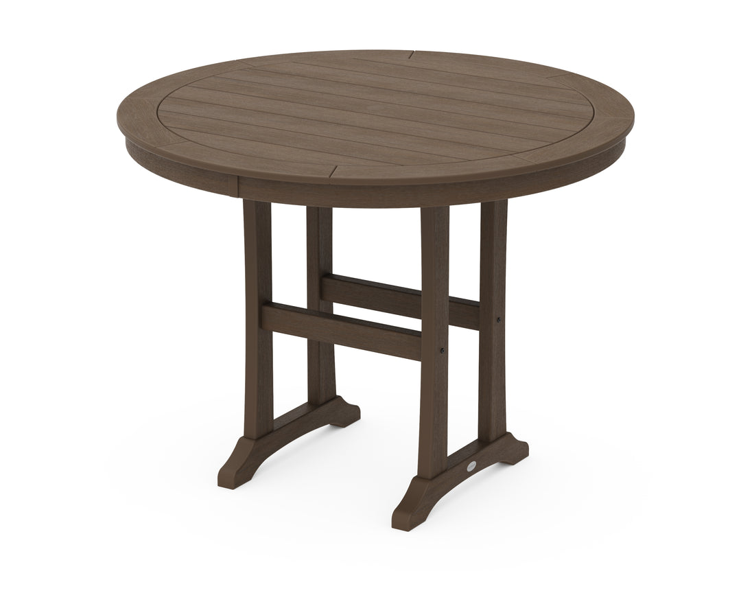 POLYWOOD® Nautical Trestle 48" Round Counter Table