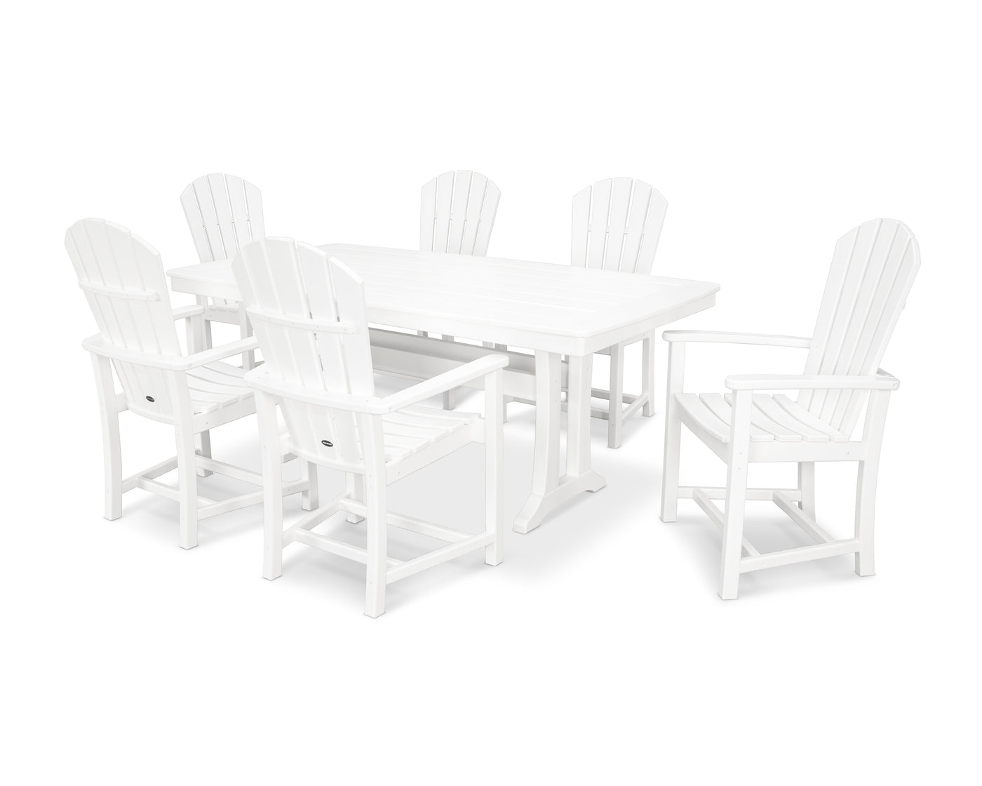 Palm Coast 7-Piece Dining Set with Trestle Legs