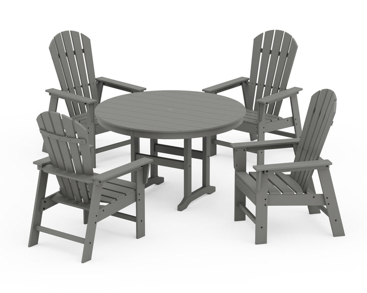 POLYWOOD® South Beach 5-Piece Round Farmhouse Dining Set