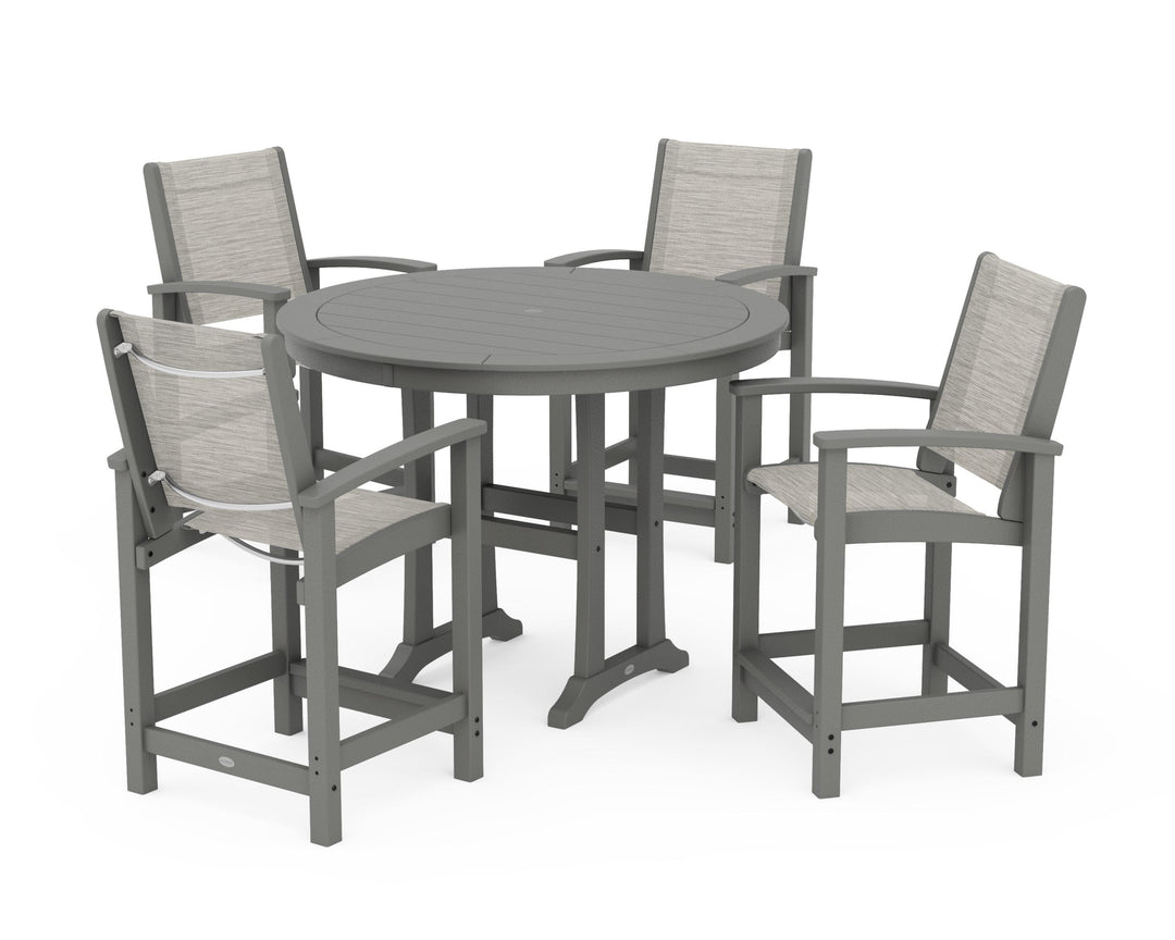 POLYWOOD® Coastal 5-Piece Counter Set