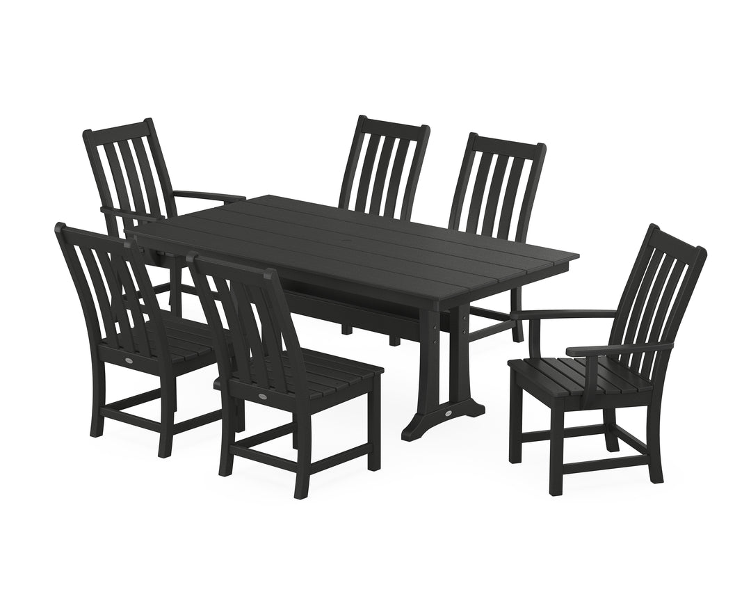 POLYWOOD® Vineyard 7-Piece Farmhouse Dining Set With Trestle Legs - DUPLICATE - Use SKU PWS340-1