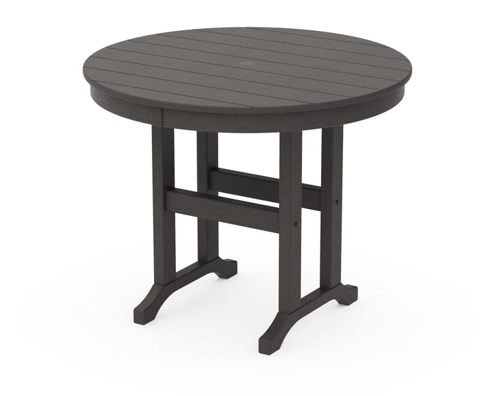 POLYWOOD® 36" Round Farmhouse Dining Table