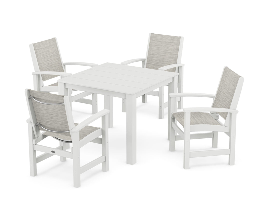 POLYWOOD® Coastal 5-Piece Parsons Dining Set