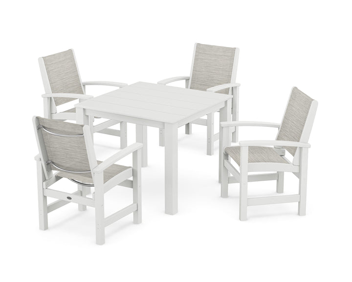 POLYWOOD® Coastal 5-Piece Parsons Dining Set
