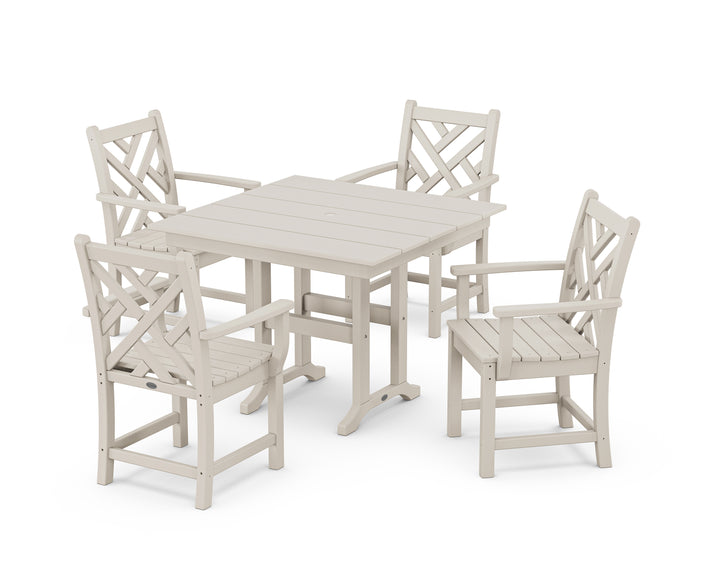 POLYWOOD® Chippendale 5-Piece Farmhouse Dining Set