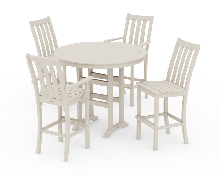 POLYWOOD® Vineyard 5-Piece Nautical Trestle Bar Set