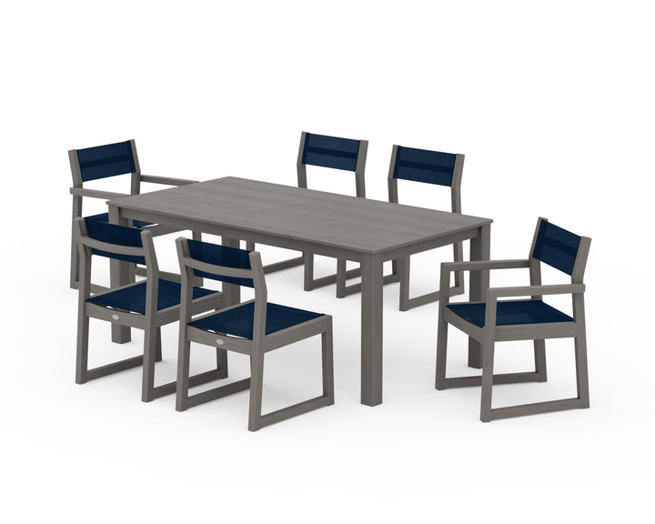 POLYWOOD® EDGE Sling 7-Piece Parsons Dining Set
