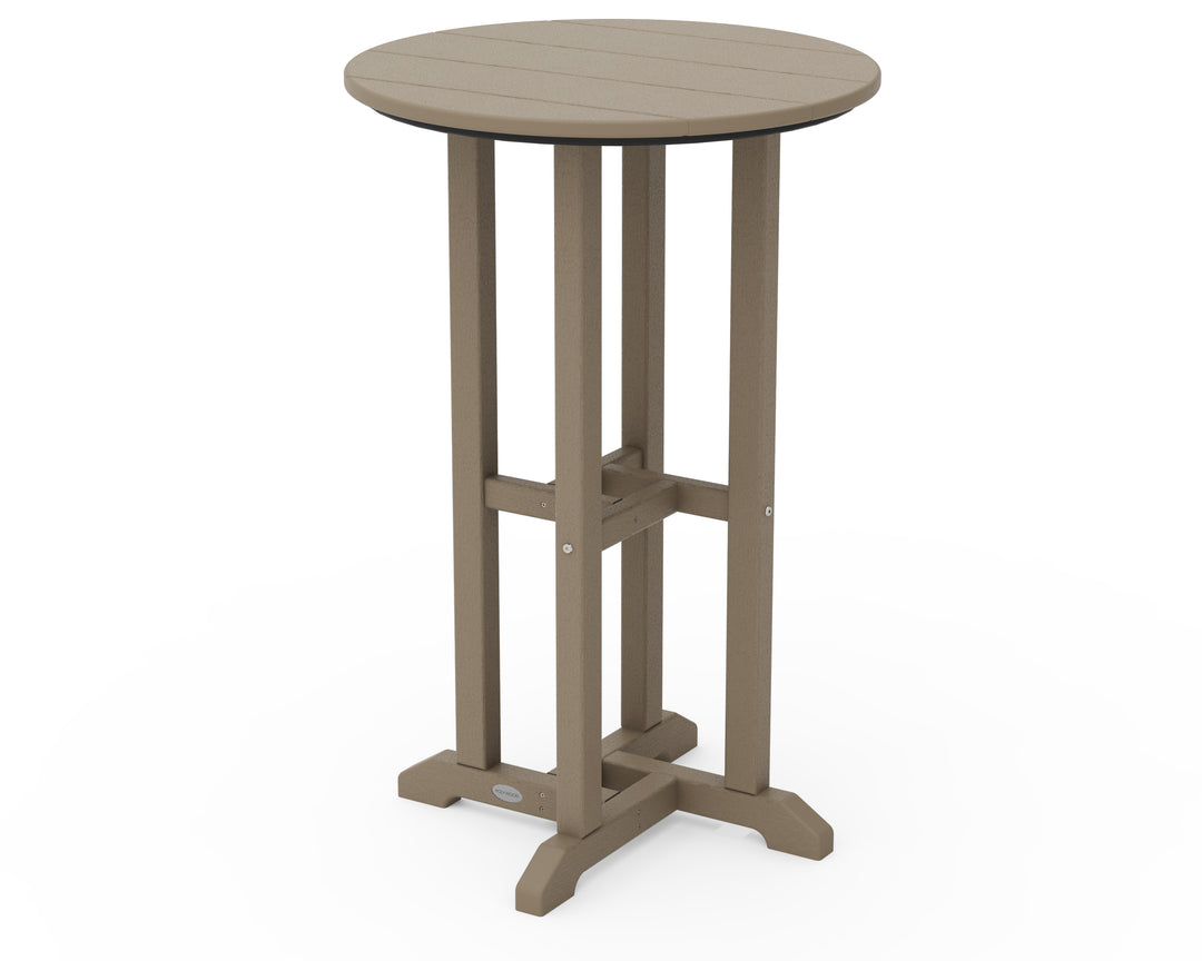 POLYWOOD® 24" Round Farmhouse Counter Bistro Table