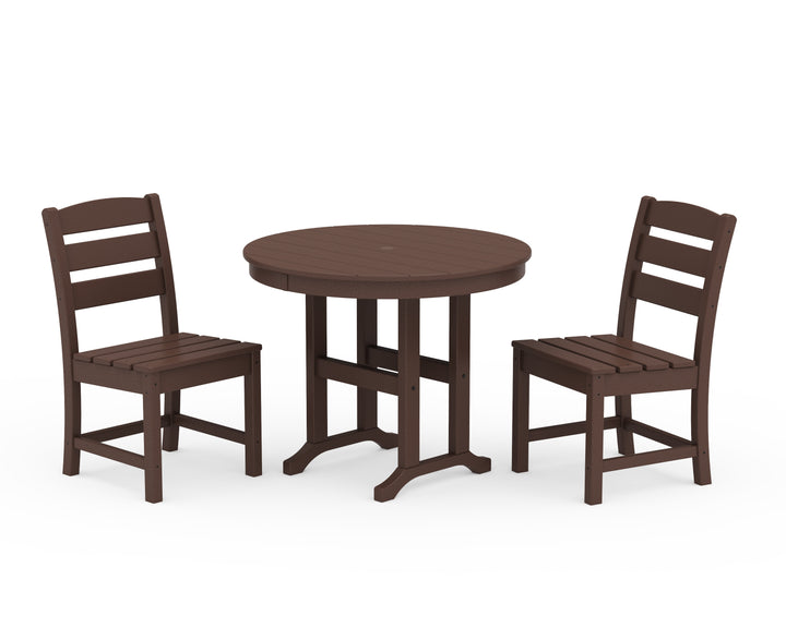 POLYWOOD® Lakeside Side Chair 3-Piece Round Dining Set