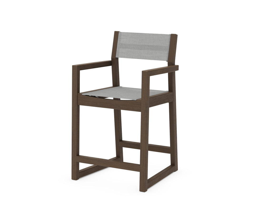 POLYWOOD® EDGE Sling Counter Arm Chair