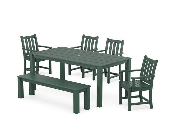 POLYWOOD® Traditional Garden 6-Piece Parsons Dining Set with Bench