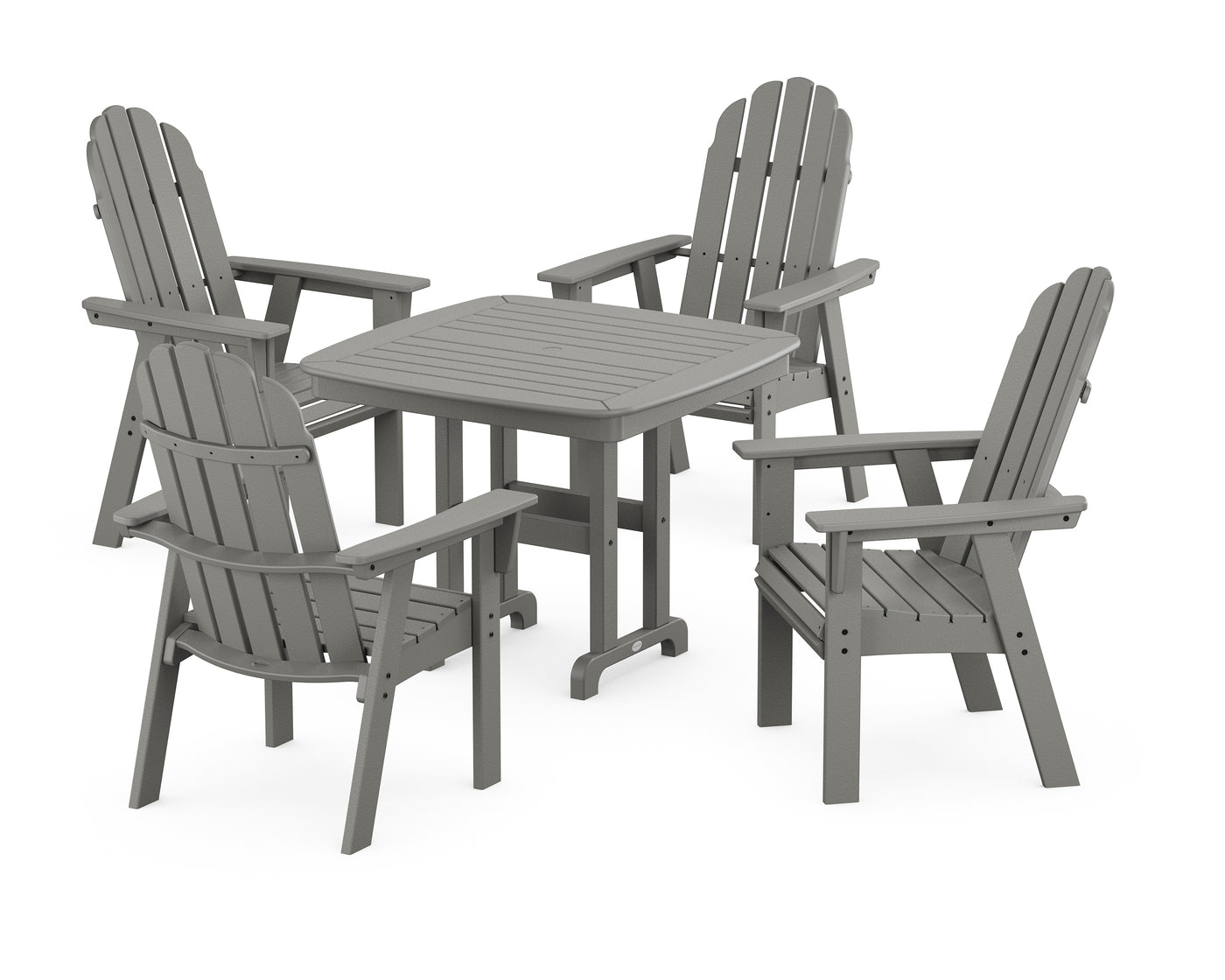 Vineyard Curveback Adirondack 5-Piece Dining Set