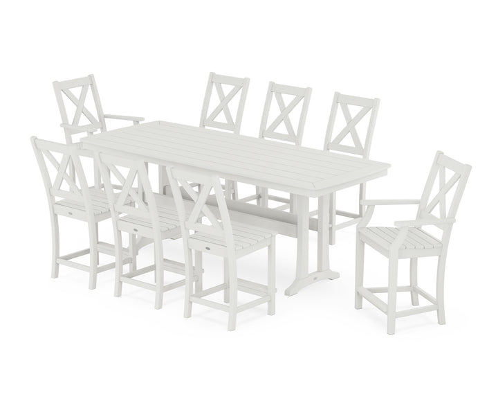 POLYWOOD® Braxton 9-Piece Counter Set with Trestle Legs