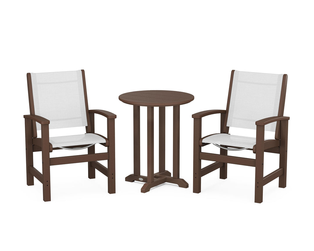 POLYWOOD® Coastal 3-Piece Round Bistro Dining Set