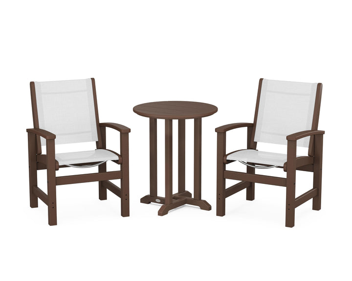 POLYWOOD® Coastal 3-Piece Round Bistro Dining Set