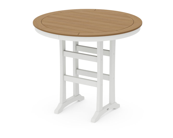POLYWOOD® Nautical Trestle 48" Round Bar Table