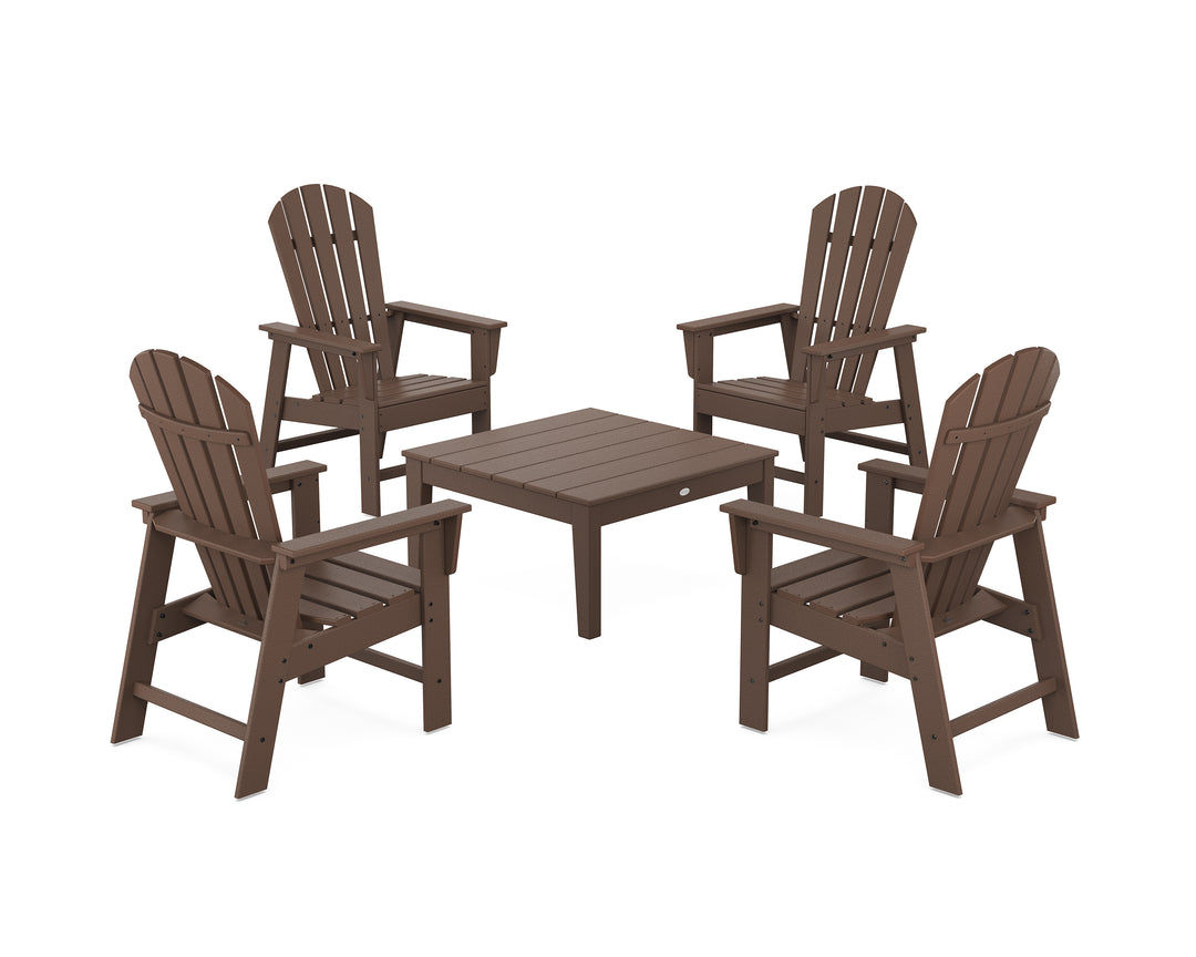 POLYWOOD® 5-Piece South Beach Casual Chair Conversation Set with 36" Conversation Table