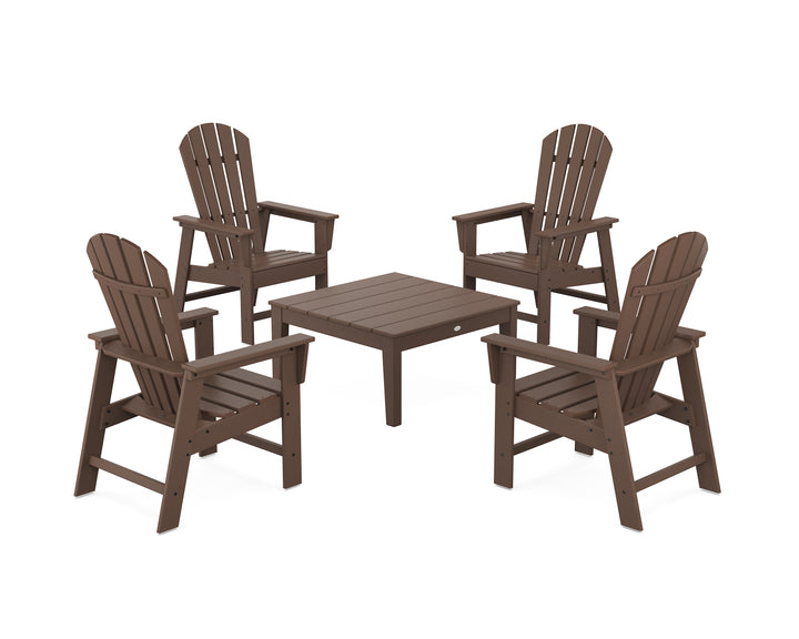 POLYWOOD® 5-Piece South Beach Casual Chair Conversation Set with 36" Conversation Table